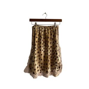 Vintage rare Valentino Intimo Lace Trim Skirt‎ Leopard Print Lingerie size S/M